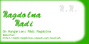magdolna madi business card